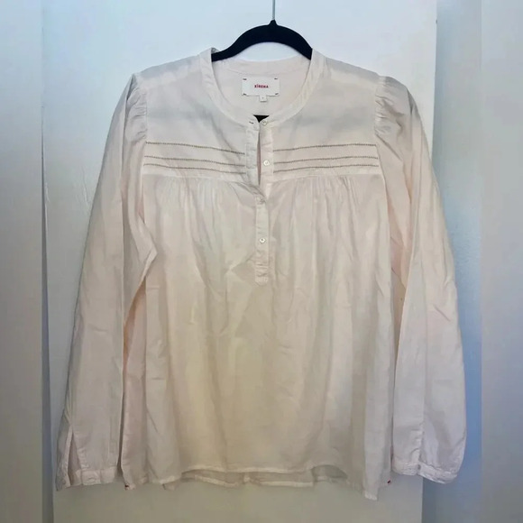 Xirena Lily Long Sleeve Blouse Light Pink Size Small - Picture 2 of 6